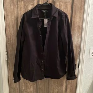 NWT Black button down shirt
